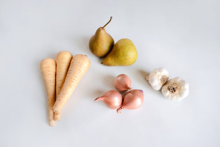 December - NAPA VALLEY PEAR AND PARSNIP SOUP