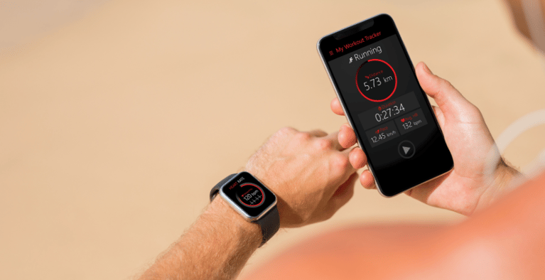tracking health data with app and smart watch
