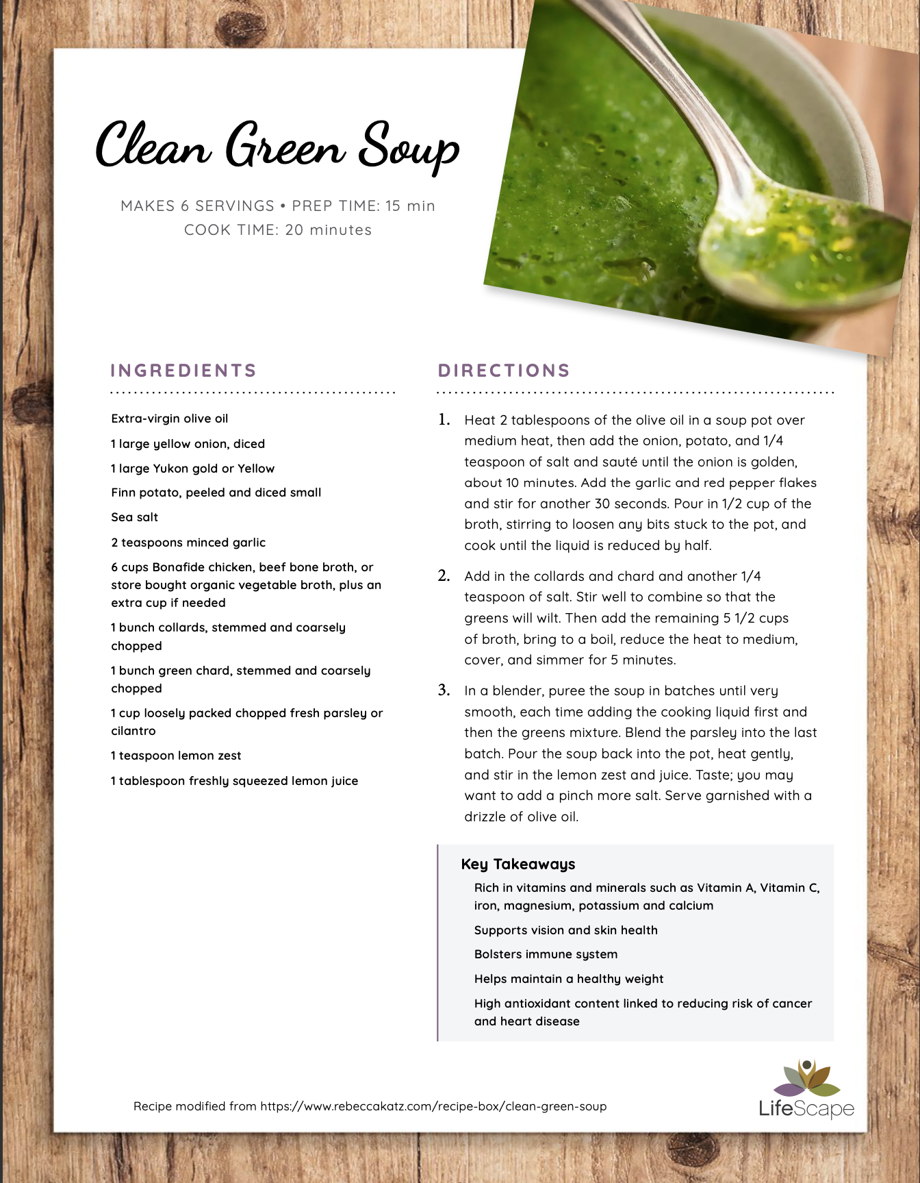 Clean Green Soup Recipe Screenshot