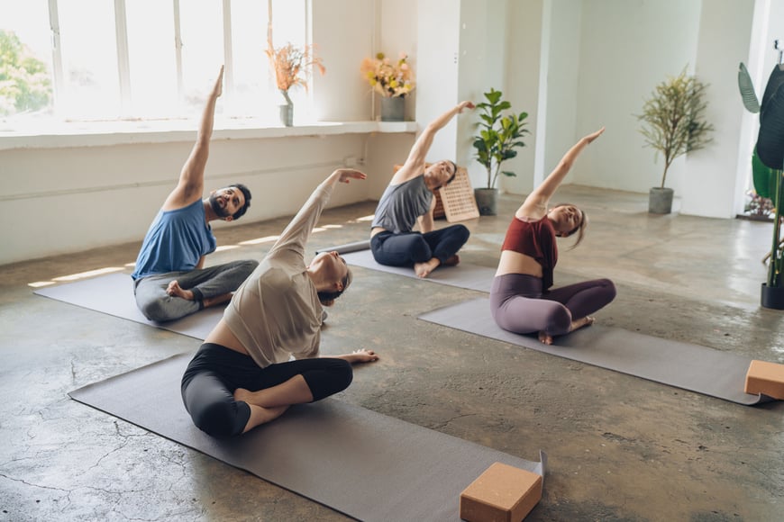 a yoga class