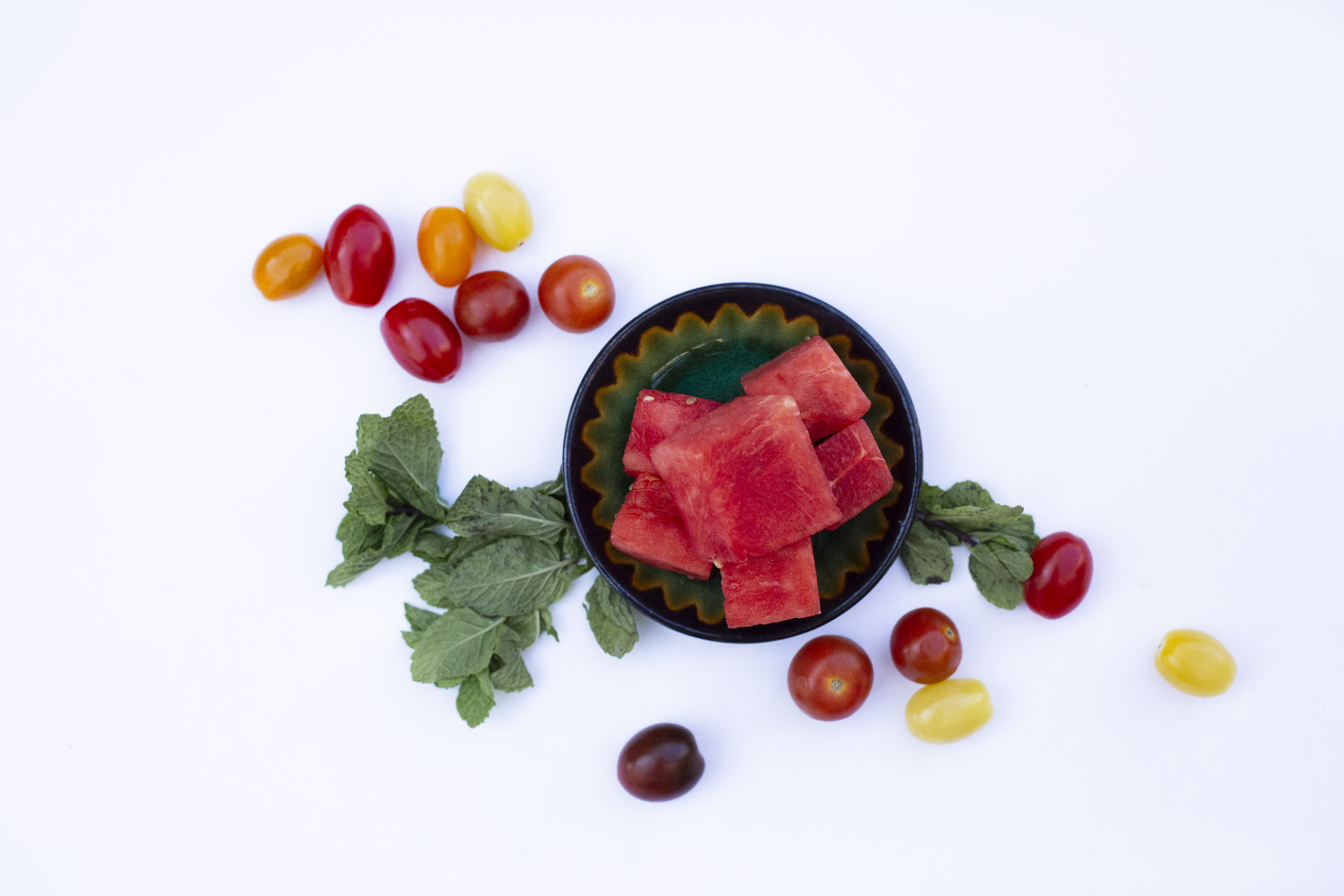 End of Summer Salad with Watermelon and Cherry Tomatoes